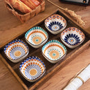 Axyaa Ceramic Bohemian Dish Set for Home, Restaurant, Party - 6pcs