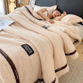 Axyaa Class A Thickened Fleece Sofa Blanket - Multi-functional Coral Fleece