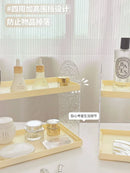 Axyaa Acrylic Double Layer Cosmetics Organizer - Skincare & Perfume Storage Rack