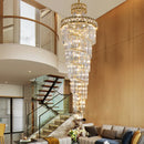 Axyaa Luxe Spiral Staircase Crystal Chandelier for Hotel Lobby, Villa & Duplex Hall