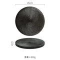 Axyaa Matte Ceramic Round Flat Plate for Molecular Cuisine and Dining