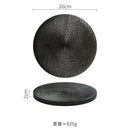 Axyaa Matte Ceramic Round Flat Plate for Molecular Cuisine and Dining