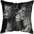 Wild Animals Lions Tigers Cushion Cover - Axyaa Luxury Home Decor