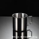 Axyaa Stainless Steel Outdoor Water Cup with Folding Handle