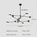 Axyaa Rotatable LED Ceiling Pendant Lamps for Modern Living Room, Bedroom, Kitchen & Office