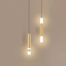 Axyaa Brass LED Chandeliers: Modern Decor Pendant Lights for Bedroom, Dining Room, and Kitchen