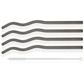 Axyaa Stainless Steel Wavy Straws Set with Brush for Drinks Bar Accessories