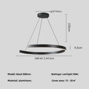 Axyaa Modern Ring LED Chandelier for Living Dining Room Pendant Light
