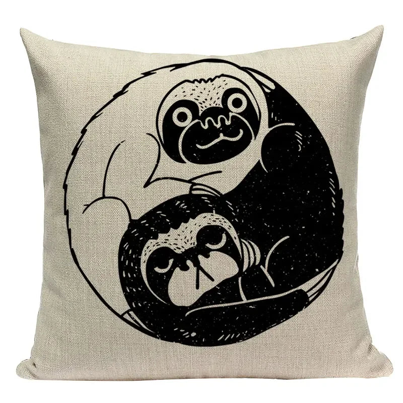 Axyaa Pug Dog Sport Symmetry Cushion Cover Pillow Case