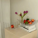 Axyaa Nordic Metal Storage Tray for Home Decor & Organization