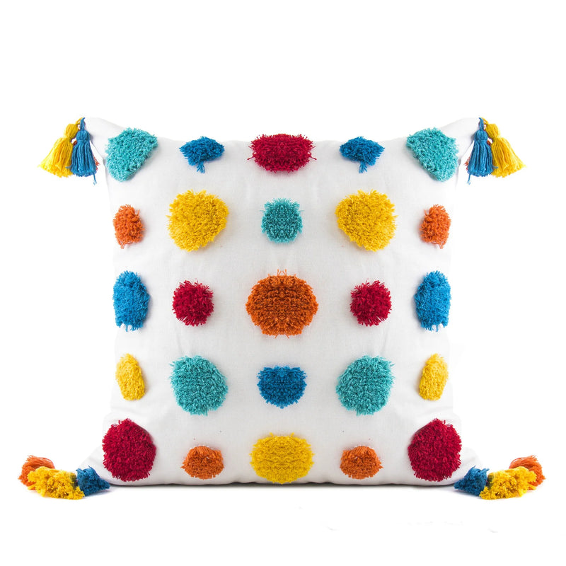 Tufted Rainbow Cushion Cover for Home Decor Axyaa Brand