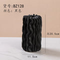 Axyaa Striped Ceramic Vase Wavy Pattern Flower Arrangement Terrarium Home Decoration