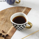 Axya Geometric Pattern Ceramic Coffee Mug Set