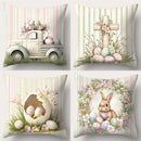 Easter Egg Wreath Bunny Pattern Cushion Cover for Axyaa Brand Home Décor