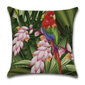 Axyaa Rose Butterfly Print Cotton Linen Pillowcase for Modern Living Room Decor