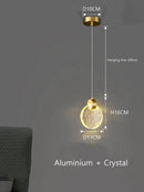 Axyaa Modern Crystal Chandelier LED Pendant Lamp for Home Decor