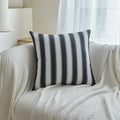 Axyaa Striped Cushion Cover 45x45cm - Hawthorn Red Ivory Polyester Pillow Cover