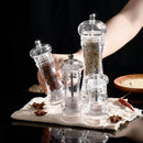 Axyaa Acrylic Salt Pepper Shakers Adjustable Coarseness Ceramic Rotor Kitchen Accessories