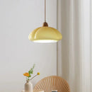 Axyaa Mid Century Orange Glass Pumpkin Chandelier