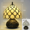 Axyaa Red Rose Stained Glass Table Lamp 8" - Bedroom Living Room Home Office
