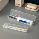 Axyaa Toothbrush & Toothpaste Organizer Case - Travel-friendly Transparent Box