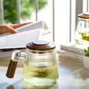 Axyaa Heat-Resistant Filter Cups for Tea Separation, Transparent Flower Cups