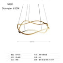 Axyaa Line Art LED Chandelier Modern Designer 3D Curved Pendant Lamp for Home Decor