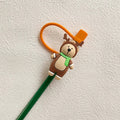 Axyaa Pumpkin Silicone Straw Cover for Starbucks Sippy Tumbler - Reusable & Dust Stopper