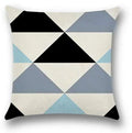 Axyaa Light Blue Linen Cushion Cover - 40x40 to 60x60 Pillowcase