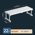 Axyaa Closet Stackable Tension Shelf Organizer Kitchen Cabinet Wardrobe Rack