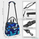Axyaa Colorful Butterflies Insulated Lunch Bag with Shoulder Strap