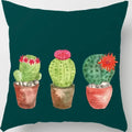 Axyaa Tropical Cactus Potted Pillowcase for Home and Office Decor