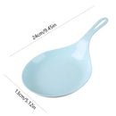 Axyaa White Handheld Dish with Handle Large Spoon Tray Snack Plate - Dessert Cake Platter