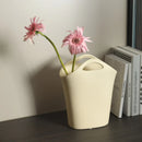 Axyaa Ceramic Flower Basket Vase: Creative Home Decor & Room Accent