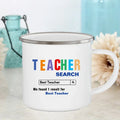 Axyaa Teacher's Enamel Mug - Creative Coffee Cup for School or Home