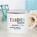 Axyaa Teacher's Enamel Mug - Creative Coffee Cup for School or Home