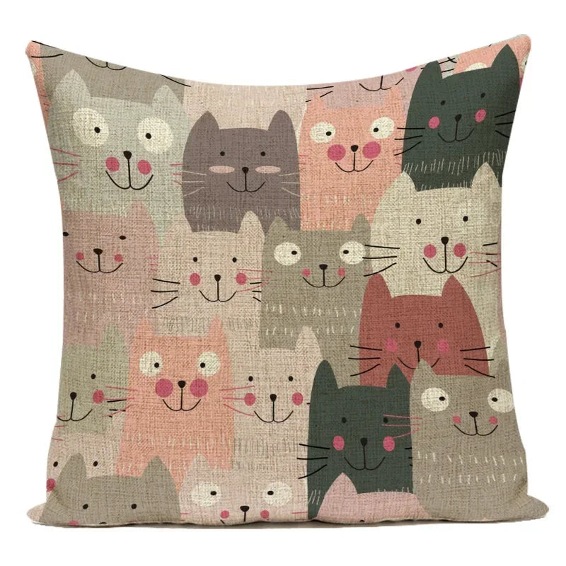 Axyaa Cartoon Pillow Cover: Cute Print Pillow Cover for Home, Bedroom, & Car