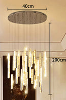 Axyaa Crystal Chandeliers Indoor LED Ceiling Light for Living Room