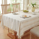 Axyaa Cotton Linen Jacquard Tablecloth - Rectangular Hollow Model - Comfortable & Stylish