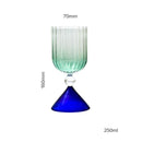Axyaa Colored Ripple Martini Margarita Cocktail Glasses Goblet Cup