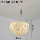 Axyaa Feather Round LED Chandelier for Modern Living Spaces