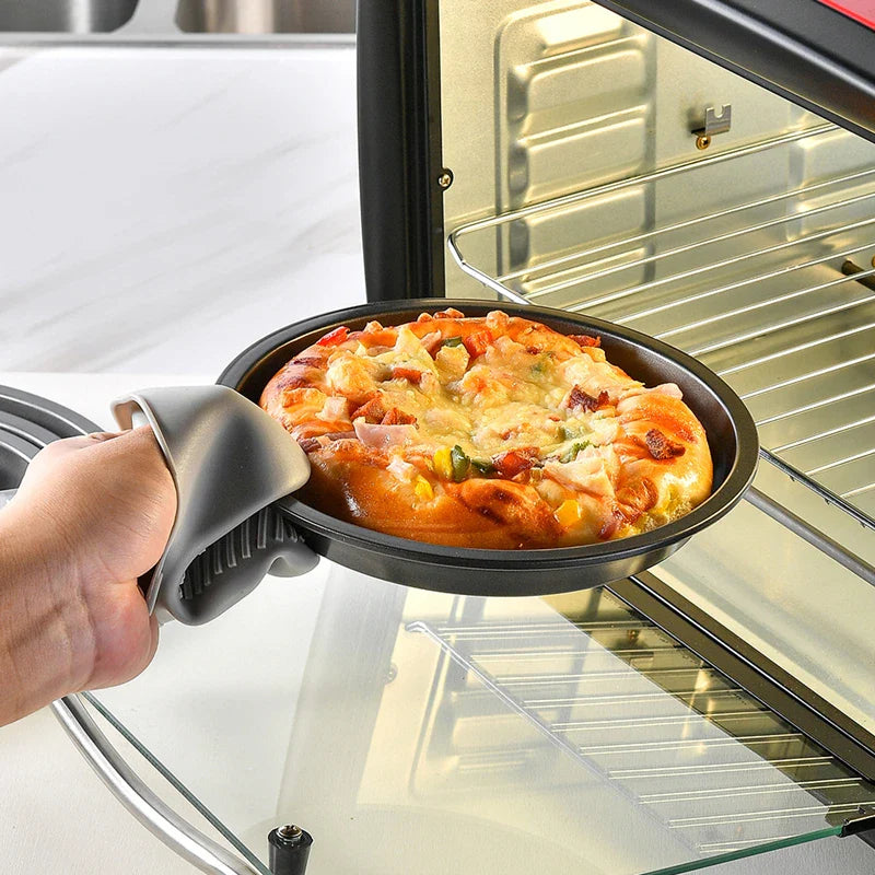 Axyaa 8/10 Inch Non-Stick Pizza Pan - Round Baking Tray and Cooking Sheet