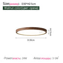 Axyaa Japanese Walnut Wood Grain Ceiling Lamp Medieval Style Eye Protection Room