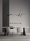 Axyaa Creative Curve LED Pendant Lights | Minimalist Dining Room & Kitchen Chandelier
