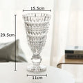 Axyaa Transparent Glass Vase Desk Decoration Goblet Shape for Hydroponics and Flower Arrangement