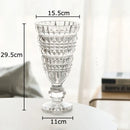 Axyaa Transparent Glass Vase Desk Decoration Goblet Shape for Hydroponics and Flower Arrangement