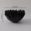 Axyaa Porous Edge Ceramic Vase, Desk Decoration, Flower Arrangement, Room Aesthetic Decor