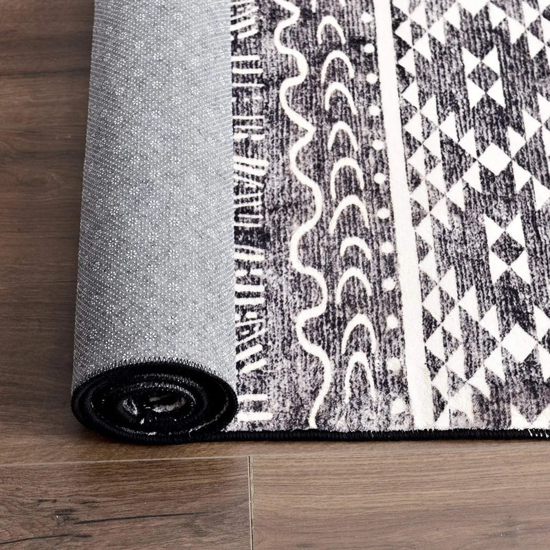 Axyaa Retro Style Large Rug - Modern Short Pile European Design for Home Decor