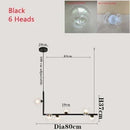 Axyaa Nordic Cross Glass Ball Pendant Light - Modern Minimalist Decor Lighting