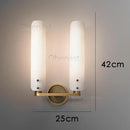 Axyaa LED Wall Sconce Copper Gold White Minimalist Art Deco Wall Light